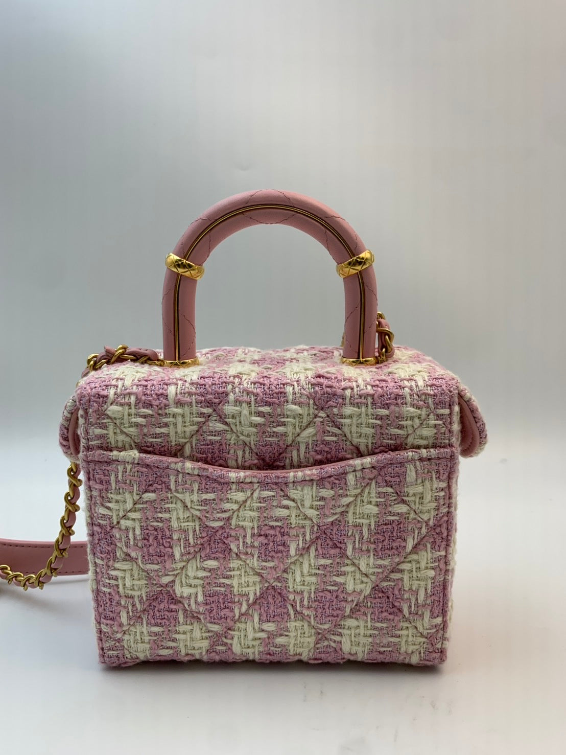 CHANEL Vanity Case Small ツイード × ラムスキン