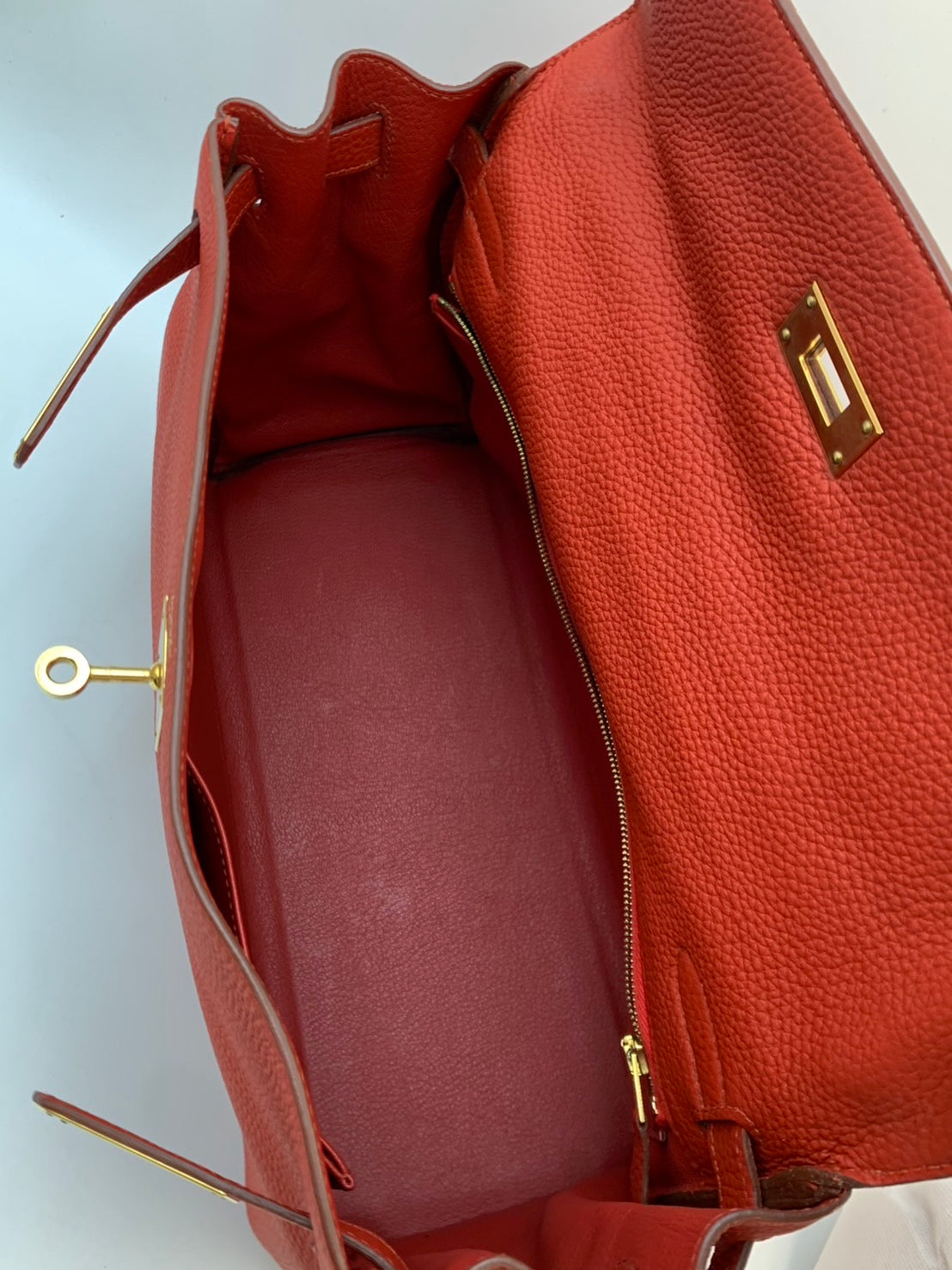 Hermès Kelly 35 Retourne トゴ ルージュH ゴールド金具 □P刻印