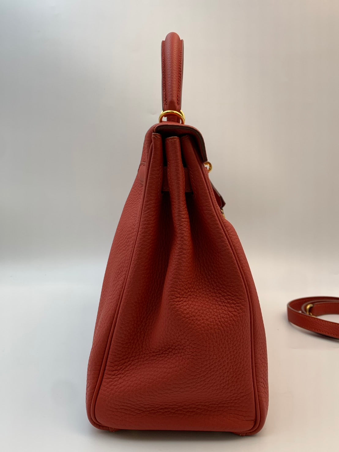 Hermès Kelly 35 Retourne トゴ ルージュH ゴールド金具 □P刻印