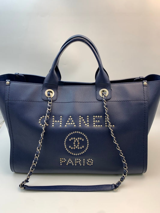 CHANEL Deauville Tote Medium グレインドカーフ