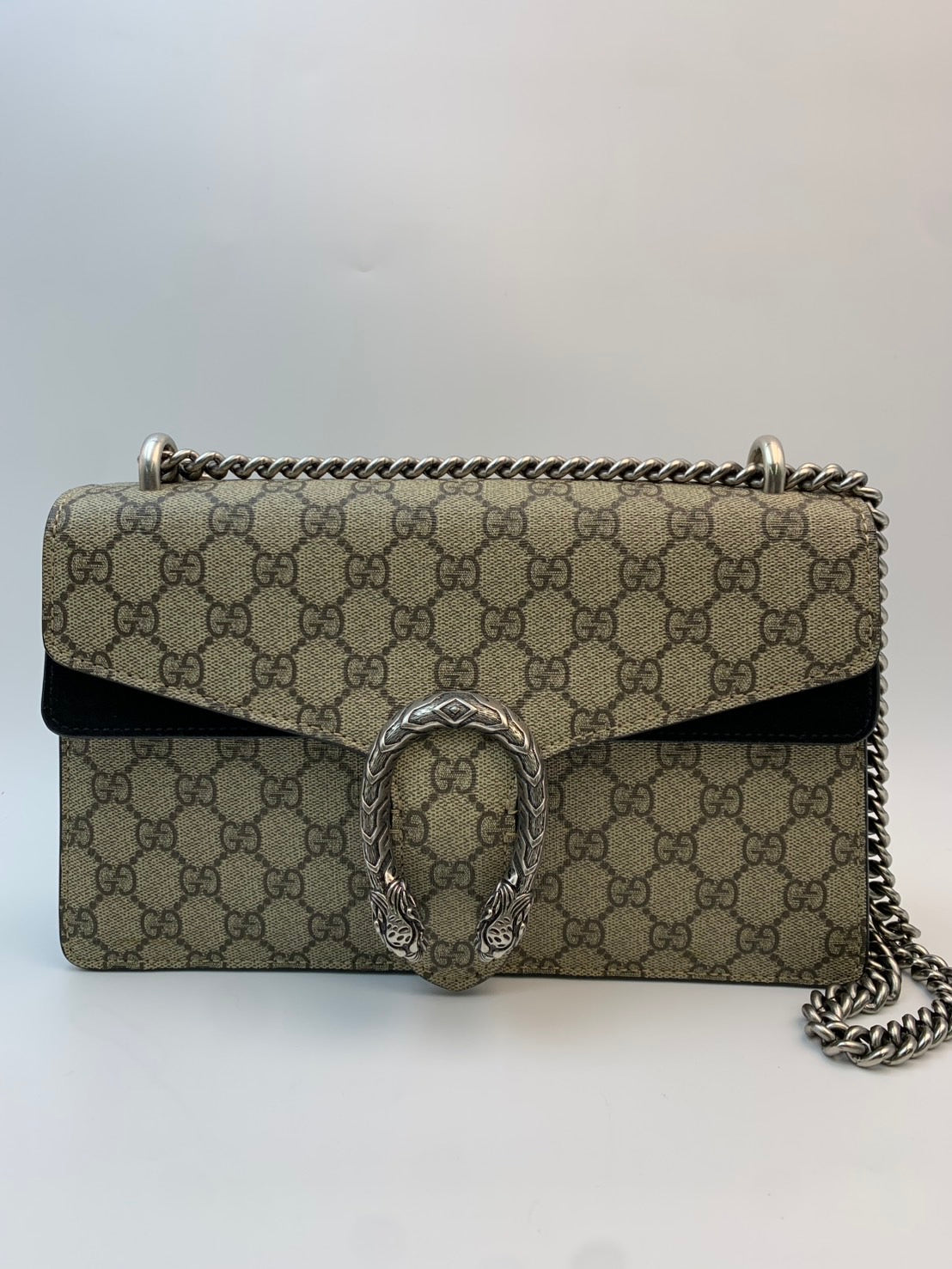 Gucci Dionysus GG Supreme キャンバス ベージュ/エボニー × ブラック