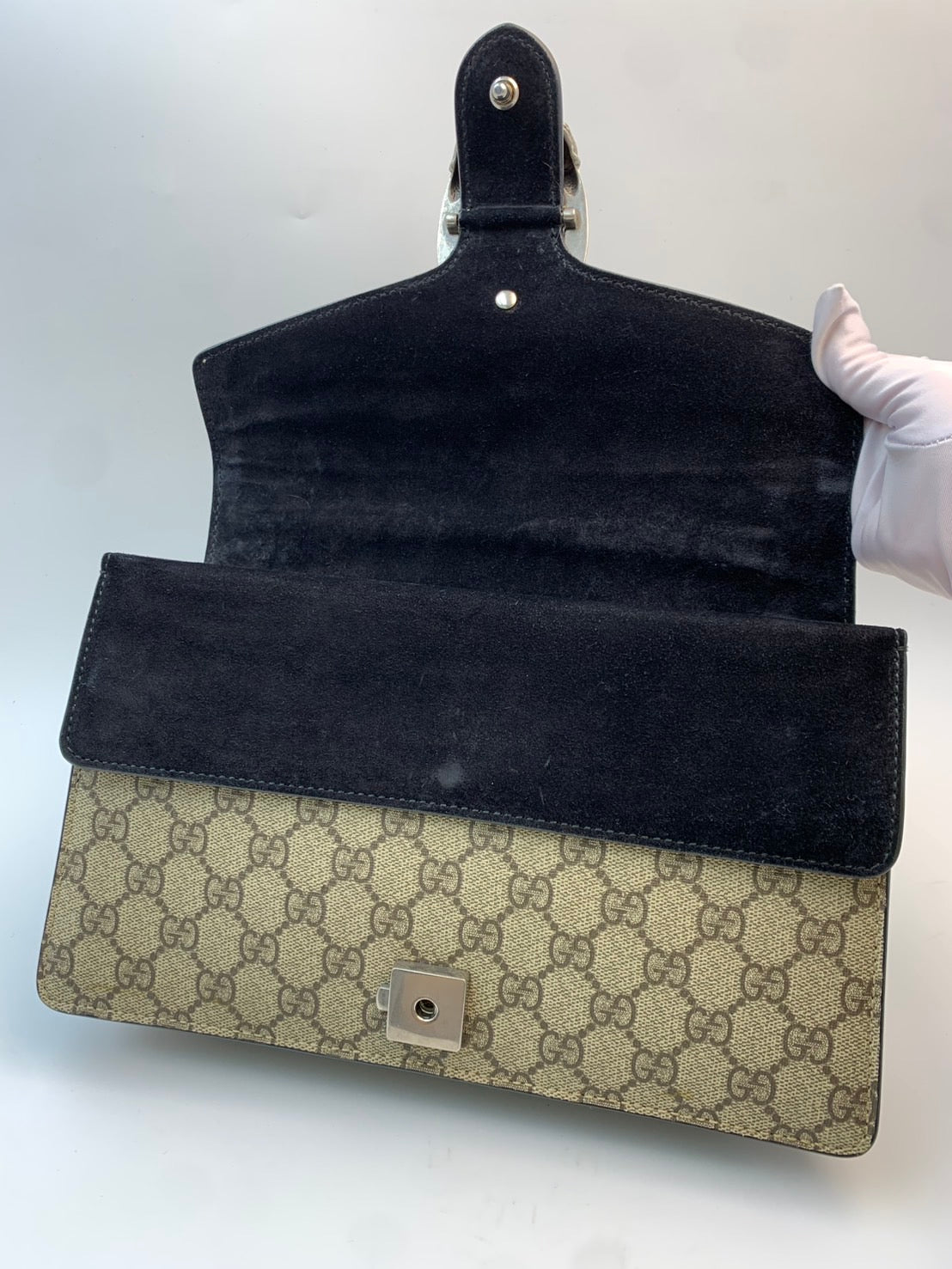 Gucci Dionysus GG Supreme キャンバス ベージュ/エボニー × ブラック