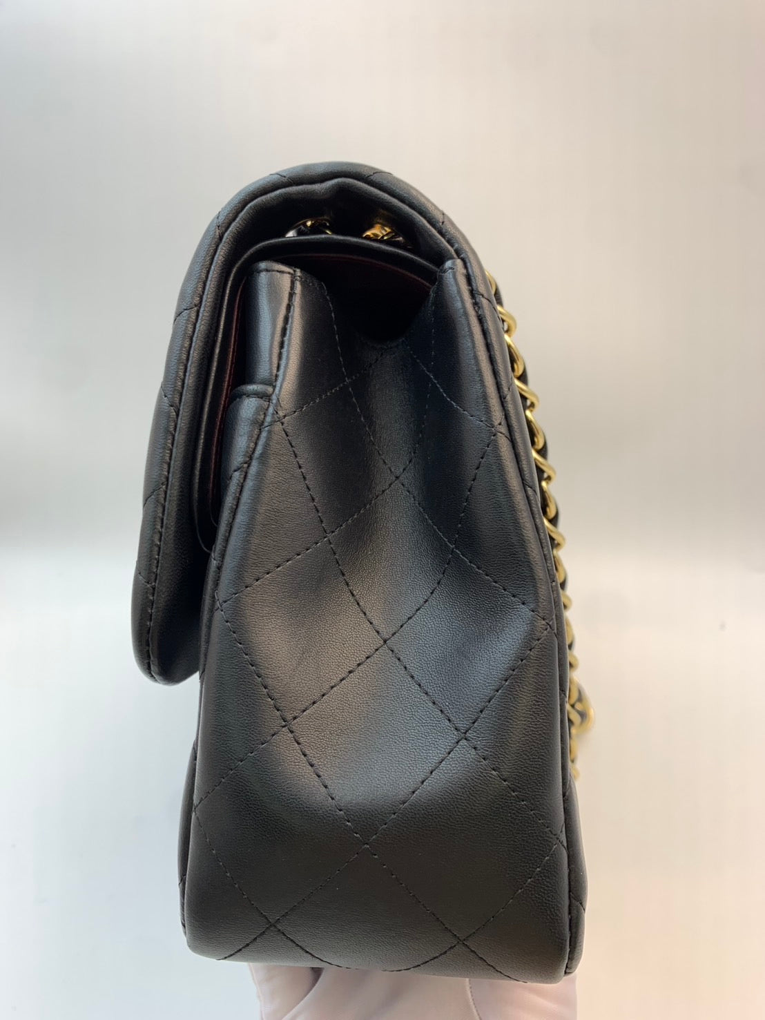 CHANEL Classic Flap Jumbo ラムスキン ブラック ゴールド金具