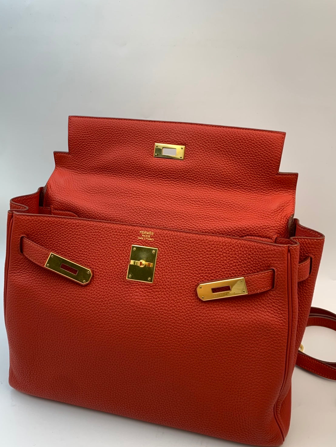 Hermès Kelly 35 Retourne トゴ ルージュH ゴールド金具 □P刻印