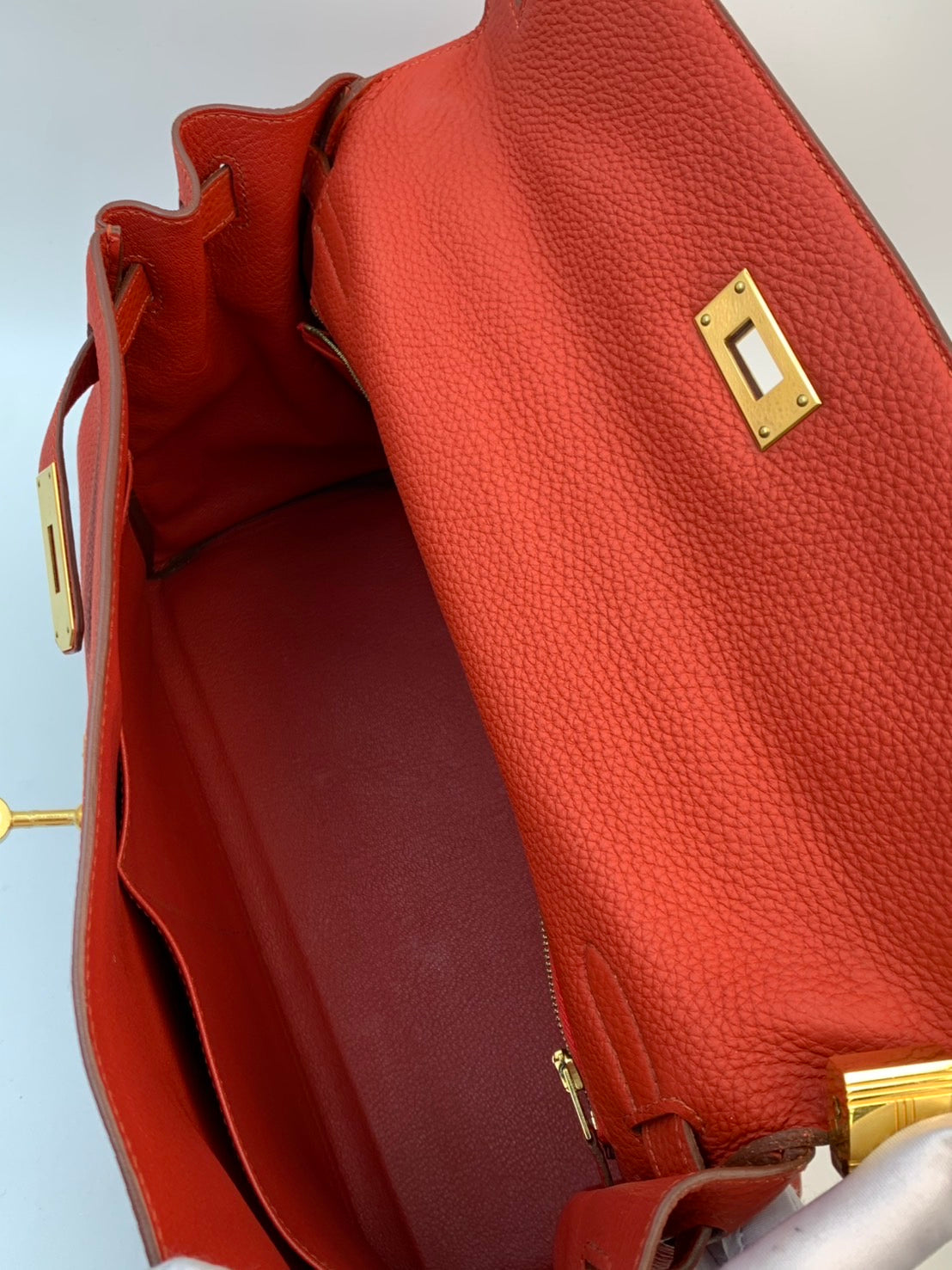 Hermès Kelly 35 Retourne トゴ ルージュH ゴールド金具 □P刻印